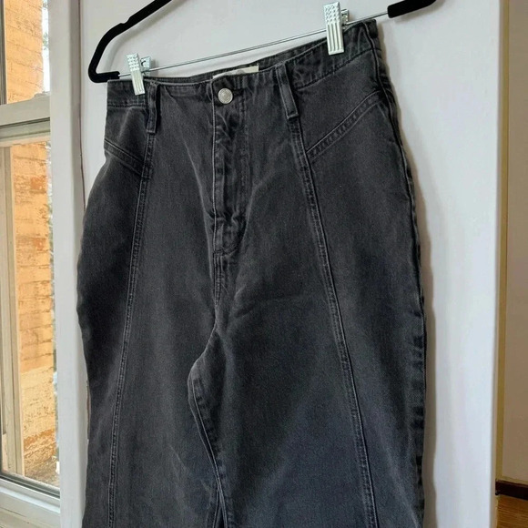 New Free People Florence Flare Jeans High Rise Stretchy We The Free Black - Picture 10 of 11